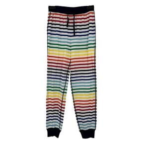 Primary Size Small Jogger Sweatpants Pajama Lounge Pants Rainbow Striped